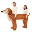 Couple Inflatable Dachshund Costume for Halloween Blow Up Costumes 2 People Funny Dog Costumes for Men Women Cosplay