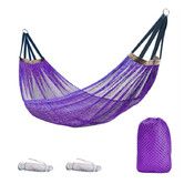 Purple 260x130cm Hammock with Ties and Storage Bag Super Soft and Breathable Nylon Mesh Hammock Maximum Load of 250KG