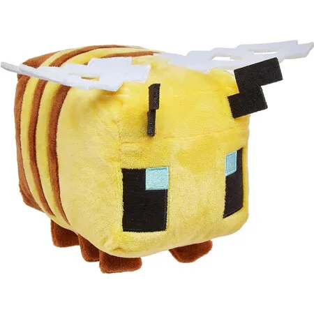 20CM Minecraft Bee Plush Character Soft Dolls, Video Game-Inspired Collectible Toy Gifts for Kids & Fans