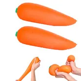 2Pcs Squishy Carrot, 14CM Squishy Vegetable, Stress Relief Toy, Fidget Sensory Food Fun for Kids Age 3 and Up, Teens and Men Women