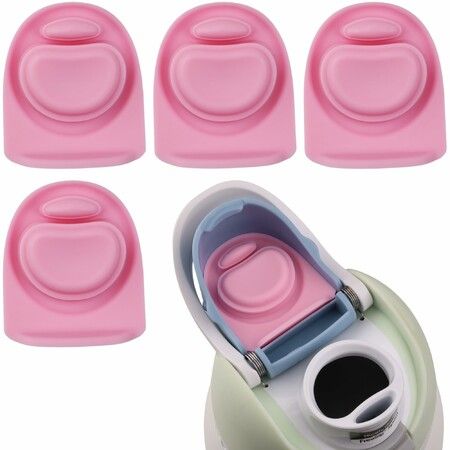 4 Pack Rubber Seal Replacement Stopper,Compatible with Owala Freesip 24 oz 32 oz Bottle Spout Lid-Silicone Gasket Replacement Parts (Pink)