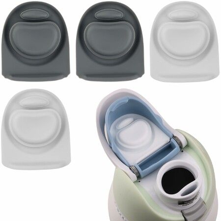 4 Pack Rubber Seal Replacement Stopper,Compatible with Owala Freesip 24 oz 32 oz Bottle Spout Lid-Silicone Gasket Replacement Parts (Grey White)