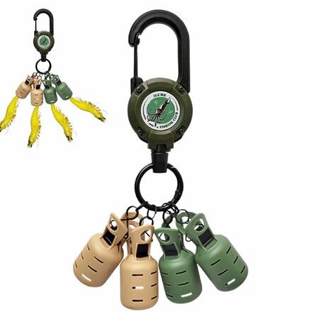 5pcs Squid Hook Cover Shrimp Fishing Hook Portable Retractable Buckles Adjustable Carabiner Shrimp Fishing Hook Caps For Fishing Lovers