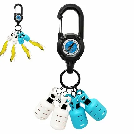 5pcs Squid Hook Cover Shrimp Fishing Hook Portable Retractable Buckles Adjustable Carabiner Shrimp Fishing Hook Caps For Fishing Lovers