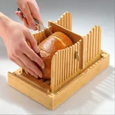 Bread Slicer For Homemade Bread, Compact Bread Cutter, Adjustable Guide With Crumb, Serving Tray, Easy To Clean Sourdough Slicer