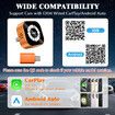 4-in-1 CarPlay Screen Mirroring Adapter for Apple CarPlay Android Auto,AirPlay MirrorLink Adapter,CarPlay Dongle Convert Plug and Play(Orange)