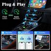 4-in-1 CarPlay Screen Mirroring Adapter for Apple CarPlay Android Auto,AirPlay MirrorLink Adapter,CarPlay Dongle Convert Plug and Play(Orange)
