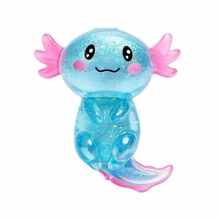 Glitter Axolotls Squishies Toy,Stretchy Axolotls Stress Ball,Soft Squeeze Sensory Fidget Toys,Cute Easter Basket Stuffers Party Favors Classroom Prizes
