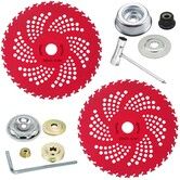 2 Pack 9Inch x 36 Teeth Carbide Tipped Brush Cutter Blades, Weed Eater Blades, Weed Wacker Blade for Brush Cutter, Trimmer, Weed Eater