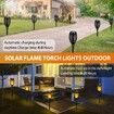 6 Pack Solar Torch Light with Flickering Flame Waterproof for Garden Decor,Yellow Flame Torches for Outside Landscape Porch Yard Pathway Decorations