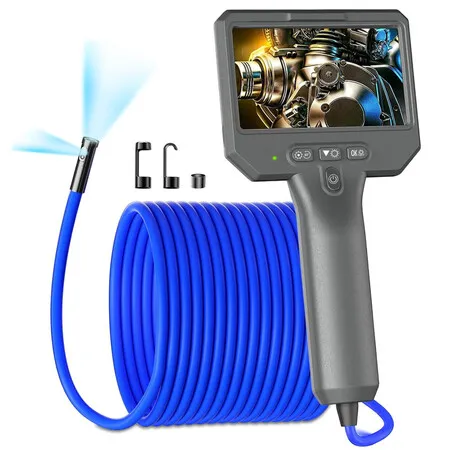 Dual Lens Borescope Inspection Camera 1920P HD Endoscope with Light Waterproof Industrial Endoscope 3.5M Cam with 4.3'' IPS Screen,Mechanic Scope Cam