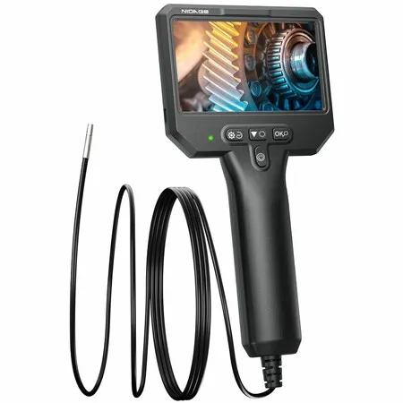 3.9mm Endoscope Camera with Light 1920P HD Industrial Borescope Inspection Camera with 4.3" IPS Screen,1.5M Semi-Rigid Cable,Waterproof Cam for Car Engine