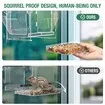 Window Bird Feeders,Window Parrot Feeder Clear Visibility Bird House Nest for Sparrow Parakeet Budgies Conures Cockatiels