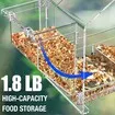 Window Bird Feeders,Window Parrot Feeder Clear Visibility Bird House Nest for Sparrow Parakeet Budgies Conures Cockatiels
