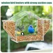 Window Bird Feeders,Window Parrot Feeder Clear Visibility Bird House Nest for Sparrow Parakeet Budgies Conures Cockatiels