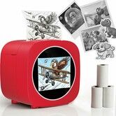 AI Smart Voice Sticker Printer with Display Screen, Portable Inkless Thermal Label Maker, Mini DIY Sticker Machine for Home School Office