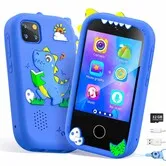 Kids Smart Phone with Dual Camera, 2.8Inch Touchscreen Music Learning Educational & 32GB Card, Christmas Birthday Gift for Kids Blue