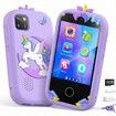 Kids Smart Phone with Dual Camera, 2.8Inch Touchscreen Music Learning Educational & 32GB Card, Christmas Birthday Gift for Kids Purple