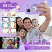 Kids Smart Phone with Dual Camera, 2.8Inch Touchscreen Music Learning Educational & 32GB Card, Christmas Birthday Gift for Kids Purple
