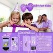 Kids Smart Phone with Dual Camera, 2.8Inch Touchscreen Music Learning Educational & 32GB Card, Christmas Birthday Gift for Kids Purple