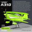 RC Plane 4CH A310 Biplane RC Airplane 3D/6G 1504 Brushless Motor Remote Control Plane EPP Foam 2.4G Fixed-Wing Model Plane with 2 Batteries