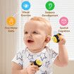 Stuffed Bee Toy Set Montessori Toys with 5 Sensory Bees Stuffed Animals,Crinkle,Rattles,Squeaker,Jingle Bells,Mirror,Kids Toy Birthday Christmas Gift