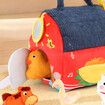 Plush Farm Toy Soft Portable Developmental Interactive Stuffed Animals Farm Animals With Carrier,For Boys Girls Kids Children