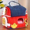 Plush Farm Toy Soft Portable Developmental Interactive Stuffed Animals Farm Animals With Carrier,For Boys Girls Kids Children