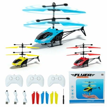 Remote Control Helicopter,Gesture Sensing Indoor Flying Helicopter Toys,RC Airplane with 10Mins Flight,RC Helicopters with Light,Birthday Gifts