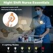 Nurse Night Light Clip for Badge Rechargeable Magnetic Badge Light with 6 Brightness & 3 Color Modes,Hands-Free Nurse Essentials,Purse Light Orange