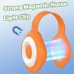 Nurse Night Light Clip for Badge Rechargeable Magnetic Badge Light with 6 Brightness & 3 Color Modes,Hands-Free Nurse Essentials,Purse Light Orange