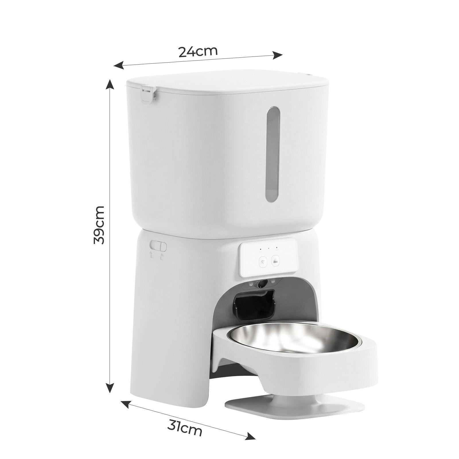 Automatic Pet Feeder 6L WiFi Auto Dog Cat Food Dispenser 1080P HD Video Camera Smart App Control 10 Meals Timed Feeding Station Bowl Voice Recorder