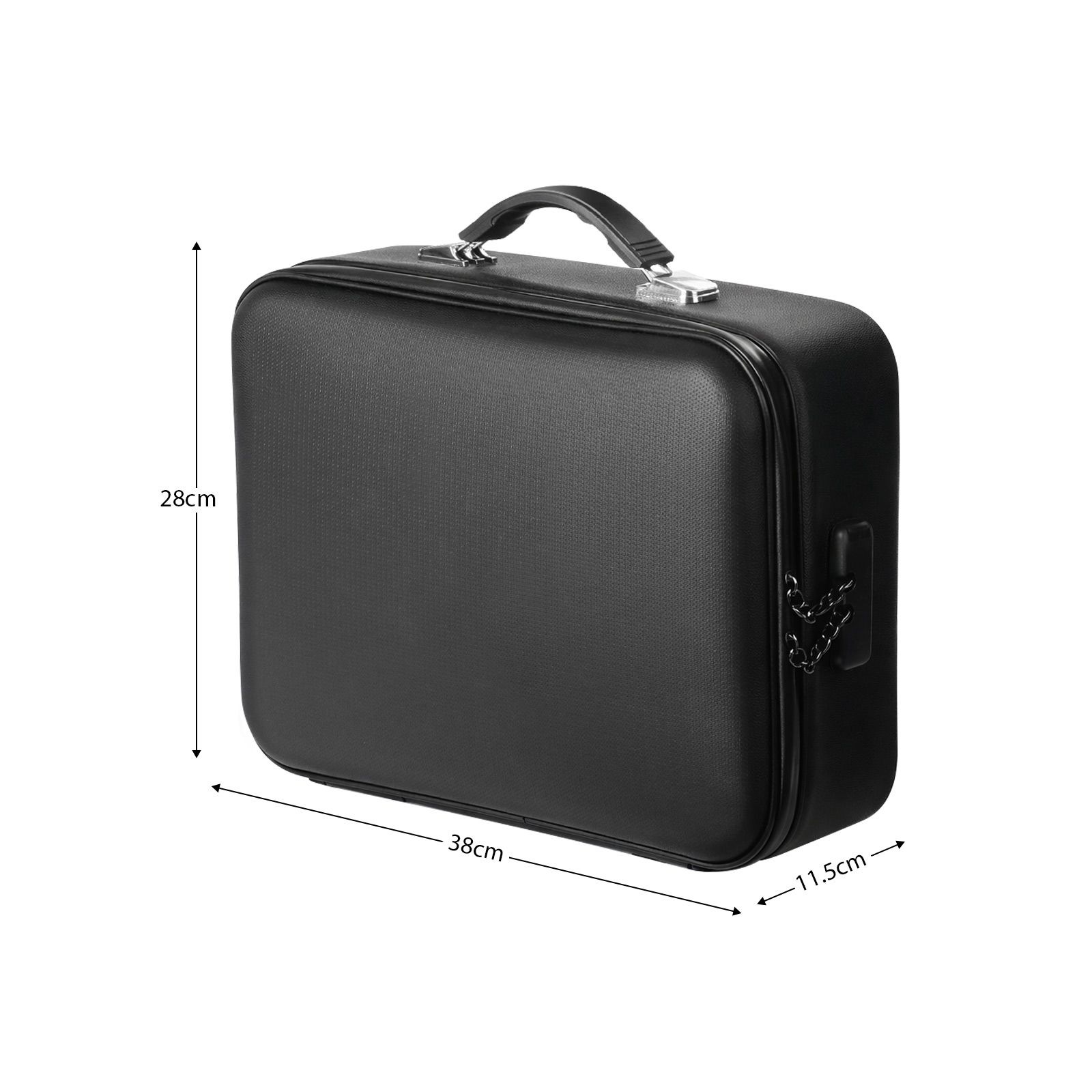 Fireproof Document Box with Combination Lock Fire Proof Waterproof File Organiser Home Travel Safe Hard Case Money Cash Storage Bag Portable Black
