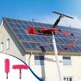7m Water Fed Pole Window Cleaning Tool Solar Panel Washing Kit Set Extendable Spray Cleaner System Car Glass Roof Squeegee Dusting Brush Equipment