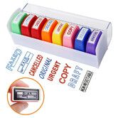 8 Pcs Self Inking Office Stamp Set for Approved Paid Completed Copy Faxed Scanned Stamps, Business Stamp Rubber Stamp, Business