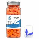 Soft Foam Earplugs 38dB SNR,60 Pairs,Disposable Noise Cancelling Ear Plugs,Shooting Range Hearing Protection Orange