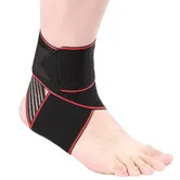 Ankle Brace for Sprained Ankle, Ankle Support,Adjustable Compression Wrap for Achilles Tendonitis & Plantar Fasciitis Relief,Red 1 Pair