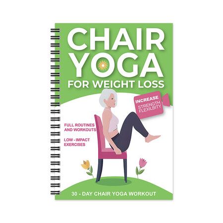 Chair Yoga for Seniors Book Chart,Gentle Seated Chair Yoga Guide,30-Day Challenge for Flexibility & Balance,Chair Yoga Routine for Older People