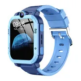 4G Kids Smart Watch with GPS Tracker,SIM Calling Face Unlock Video Calls SOS Alerts,IP67 Waterproof, 800mAh Battery,Voice Chat,Live Location(Blue)