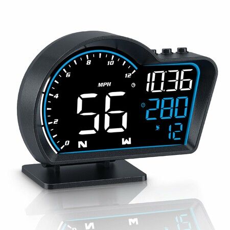 HUD Digital GPS Speedometer for Car Universal Heads Up MPH Speedometer Speed Fatigued Diving Alert Over-Speed Alarm Compass for All Vehicle
