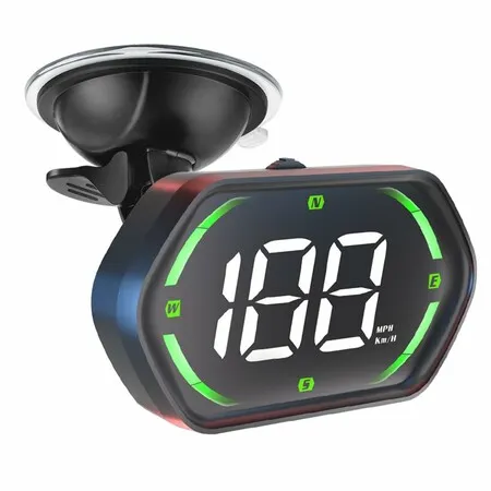 Universal GPS Speedometer HUD for Cars, Head Up Display with MPH/KMH Overspeed Alarm Fatigue Alert Large LED Font, Plug & Play USB Auto Brightness