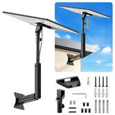 Starlink Mount, Adjustable Starlink Wall Mount Gen 3 with Telescoping Support Arm, Rustproof, Weatherproof for Concrete Walls and Wood Walls, Black