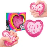 Sensory Squeeze Toy,Love Shape Stress Relief Fidget Toys,Squeeze Doh Squishy Fidget Toys,Sensory Stress Toys for Autism Anxiety Relief Color Pink