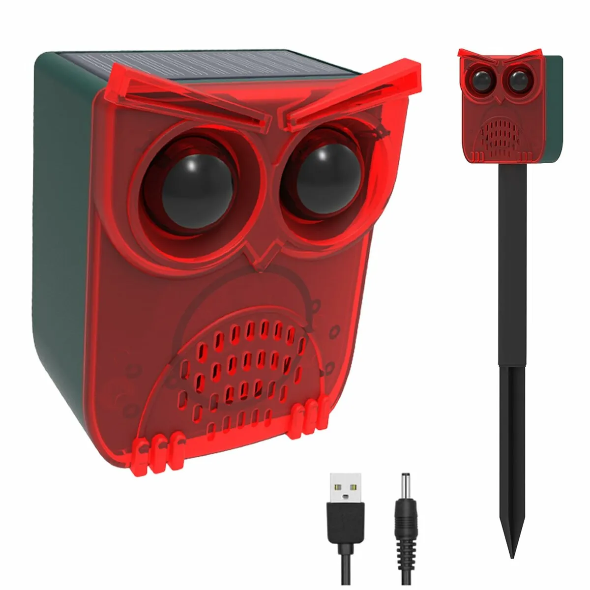 Solar Outdoor Motion Sensor Alarm,13 Sounds Including Dog Barking,130db Loud Noise Maker,4 Modes Motion Activated Strobe Light
