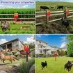 Solar Outdoor Motion Sensor Alarm,13 Sounds Including Dog Barking,130db Loud Noise Maker,4 Modes Motion Activated Strobe Light