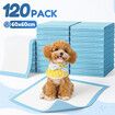 Dog Puppy Potty Training Pee Pads 120Pcs Disposable Mats Indoor Housebreaking Cat Toilet 60x60cm 7 Layer Super Absorbent Quick Dry for Pets Under 30KG
