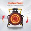 Electric Fan Heater Industrial Portable Room Space Carpet Dryer 3000W Hot Air Blower 2IN1 for Workshop Warehouse Office Fast Heating SAA Free Standing