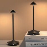 2 Pack Cordless Table Lamps, Portable LED Desk Lamps, Rechargeable Battery Operated Lighting for Bedroom Dining Room Night Light (Black)