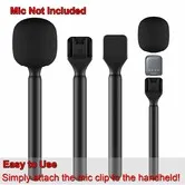 Mic Holder  DJI Mic 1/2 Interview Microphone Handle  Rode Wireless GO I/II/ME/Pro Wireless Lavalier Microphone Handheld Adapter Mount with Foam Cover