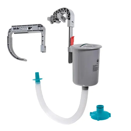 Pool Skimmer, Above Ground Pool Skimmer, Floating Pool Surface Skimmer, Pool Accessories, Clean Debris Basket, Wall Mount, Attaches to Inflatable Collars